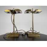 Pair of Brass Reading Lamps