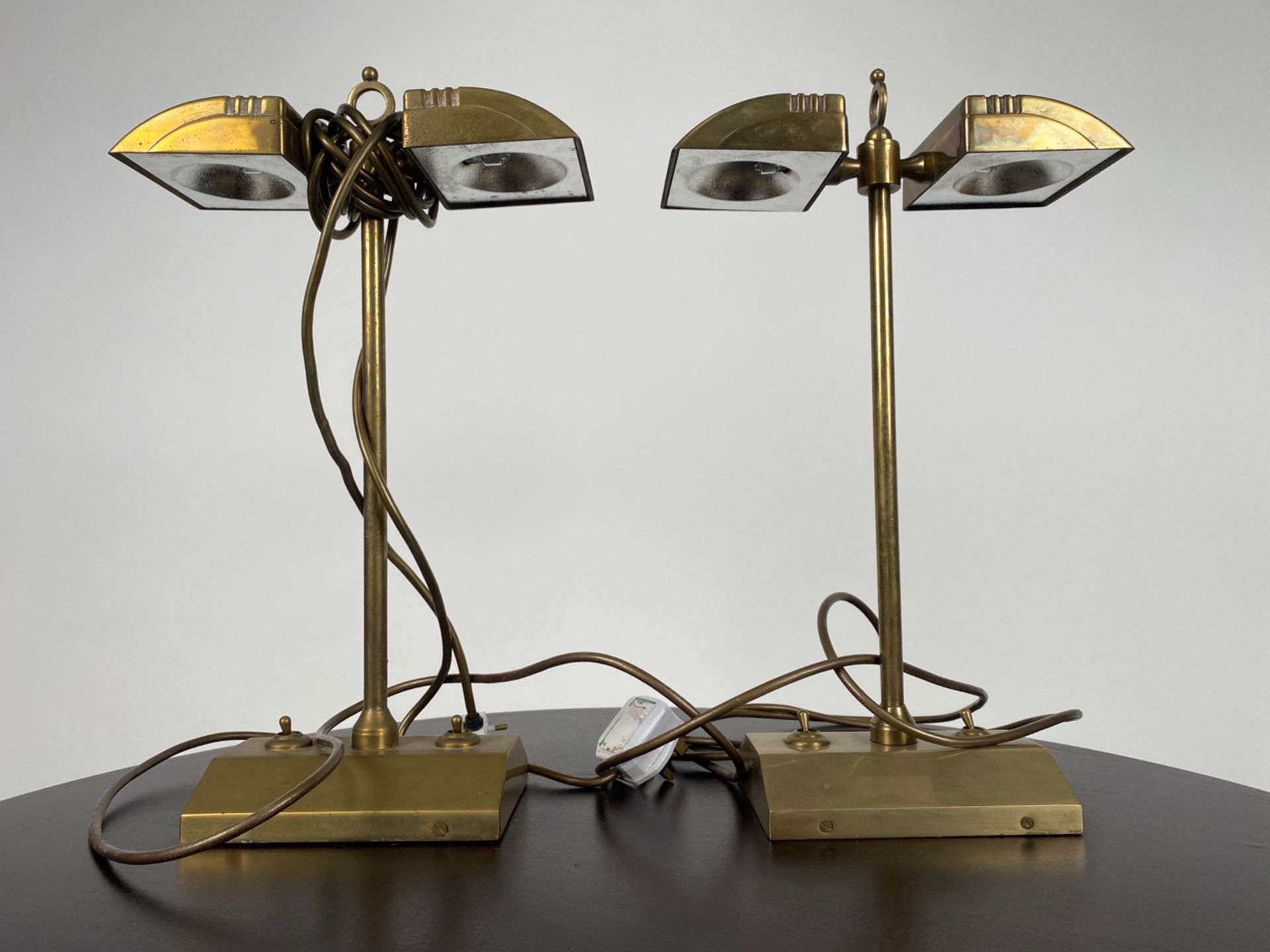 Pair of Brass Reading Lamps