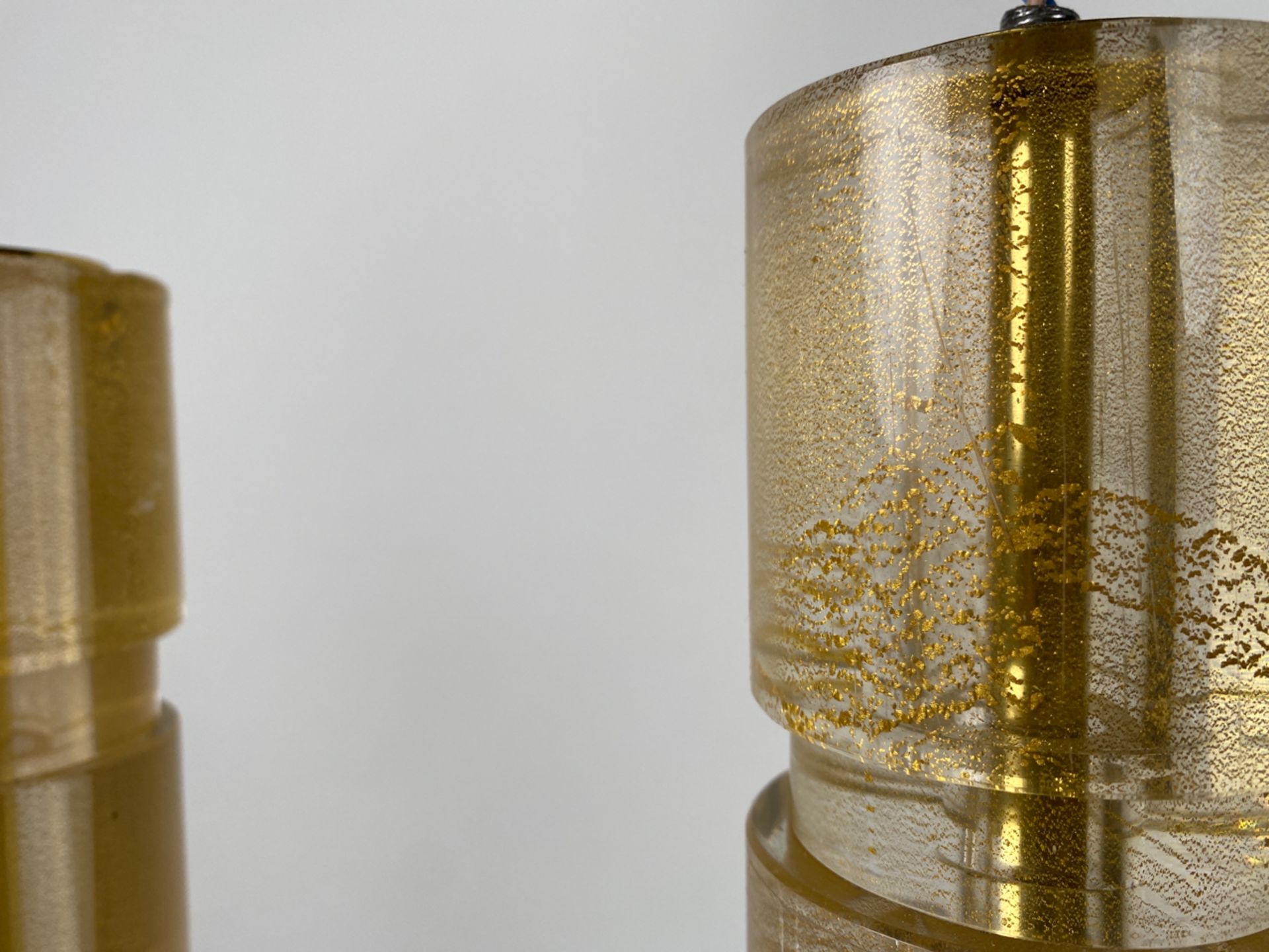 Pair of Speckled Glass Tiered Table Lamps - Image 4 of 4