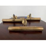 TriO of Classic Brass Library Downlights