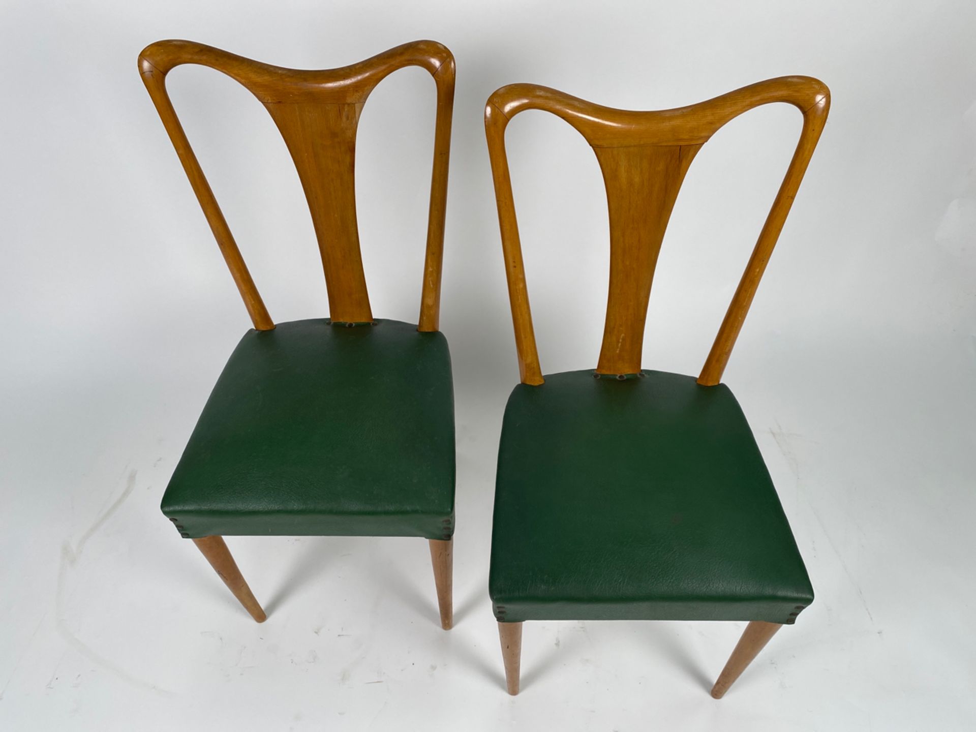 Pair of Ico Parisi Mid-Century Leather Chairs - Image 2 of 2