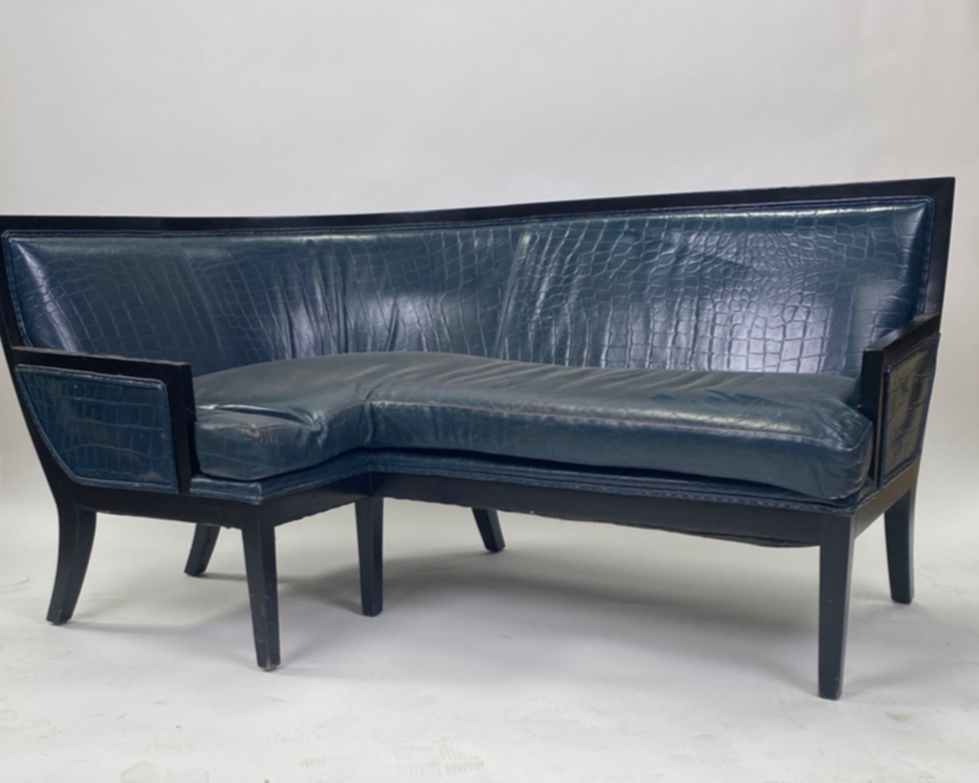 Iconic Berkeley Blue Bar Sofa Commissioned by David Collins