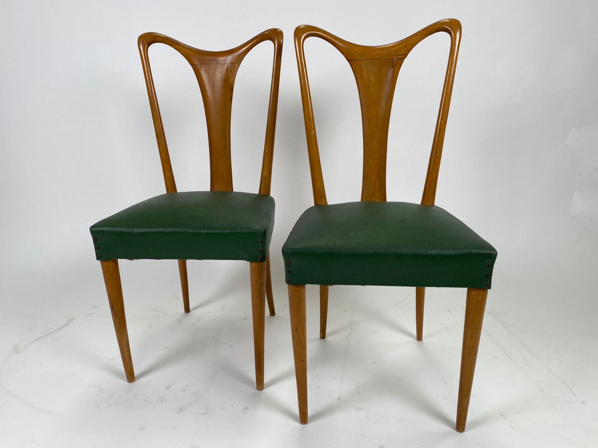 Pair of Ico Parisi Mid-Century Leather Chairs