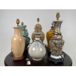 Mixed Set of Ceramic Vase Table Lamps