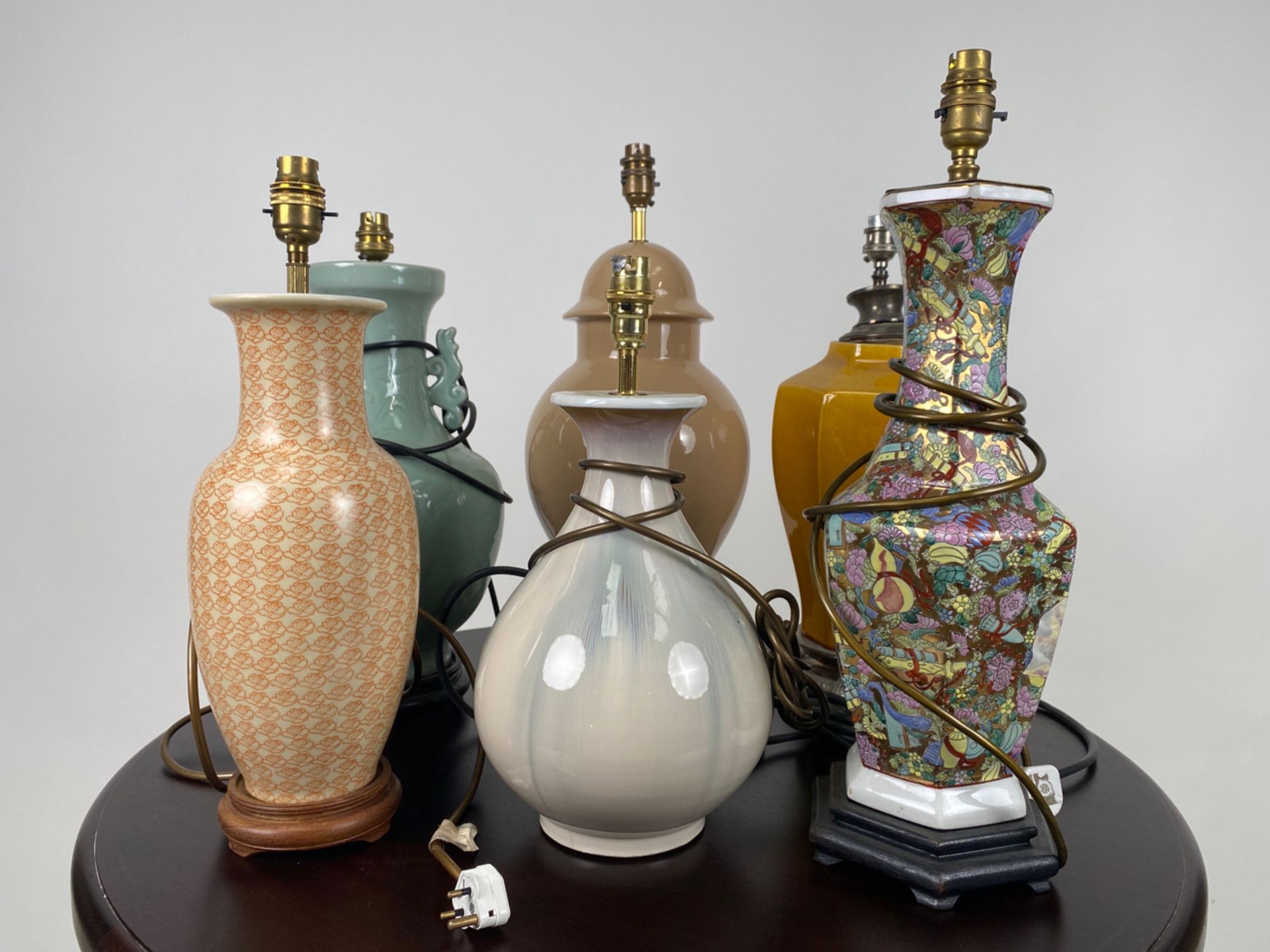 Mixed Set of Ceramic Vase Table Lamps
