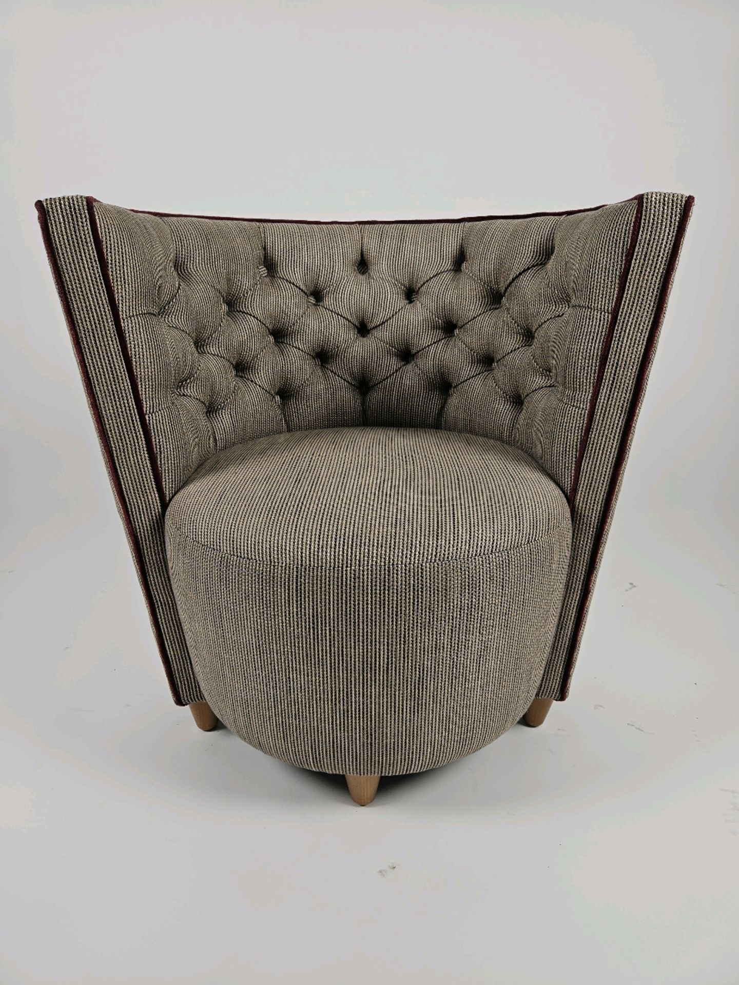 Bespoke Deco Tub Chair by David Linley Made for Claridges - Image 2 of 2