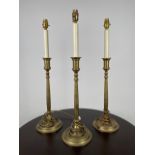 Trio of Bronze Plated Table Lamps