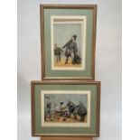 Pair of Tom Merry Mid Century English Lithographs