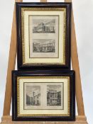 Set of 4 French Lithography Prints