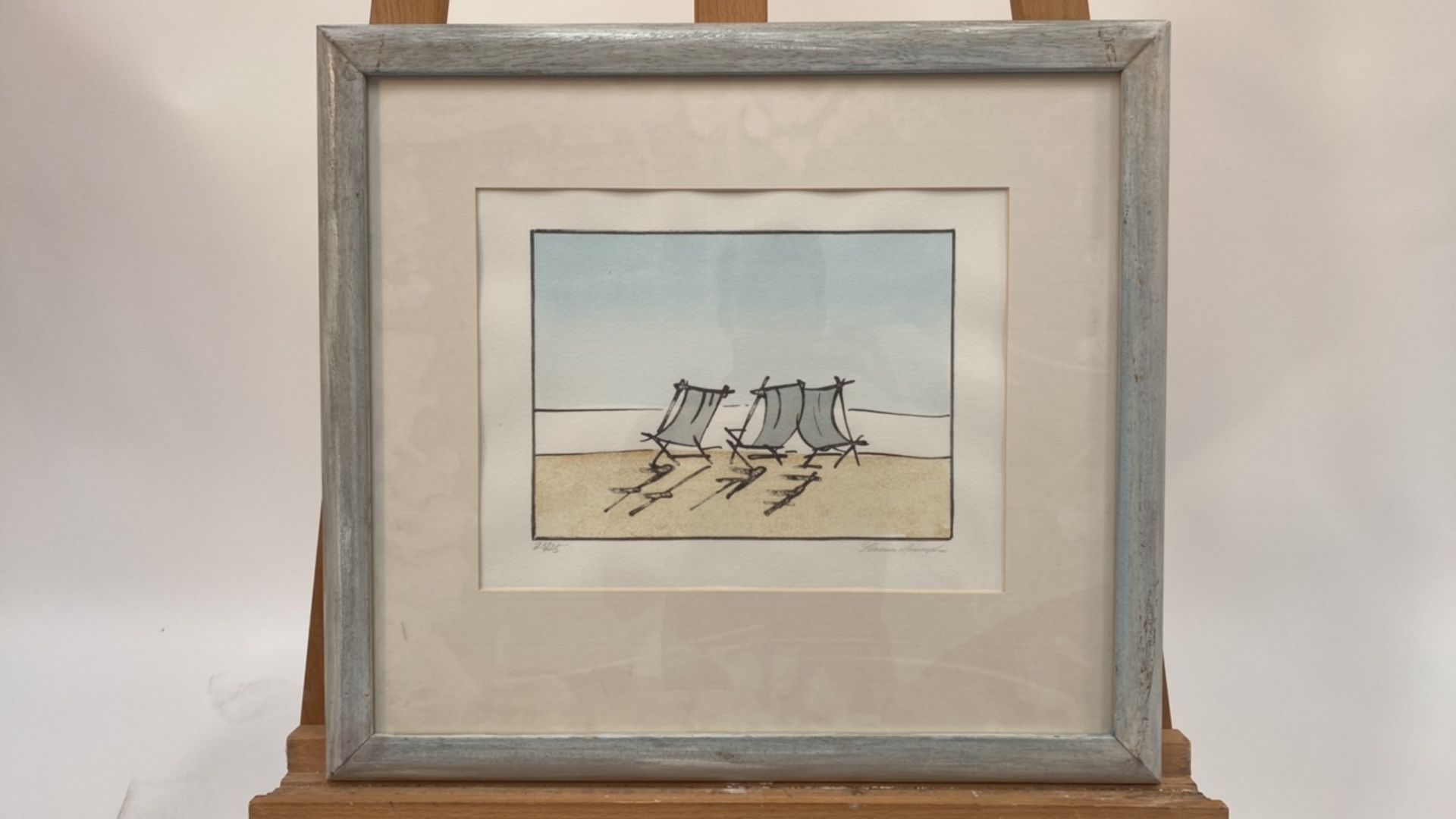 Original Art - Set of 3 Watercolour Beach Scenes - Image 6 of 13