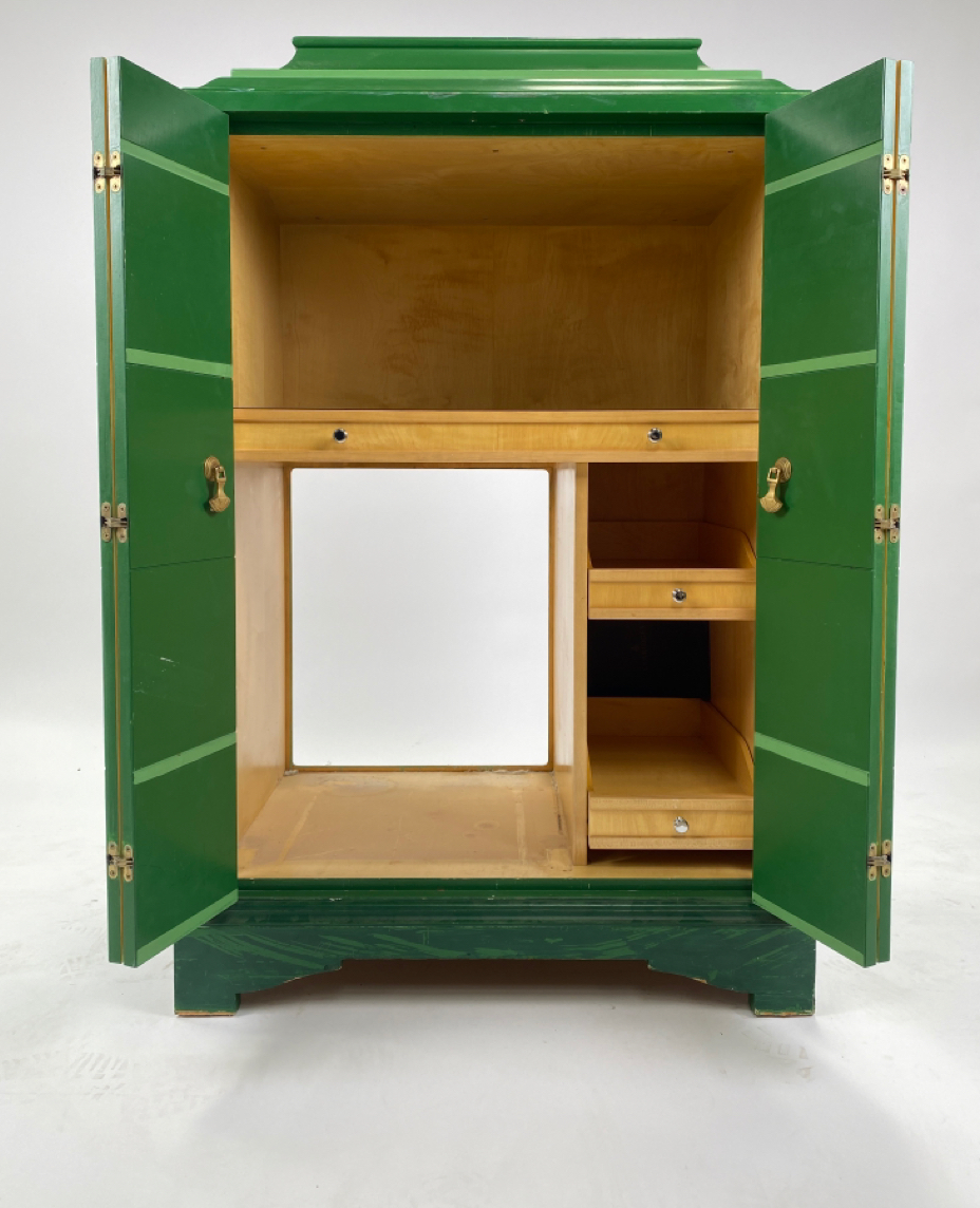 Vintage Green Cabinet - Image 2 of 2