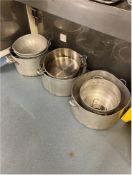 Various Large Stock/ Boiling Pans