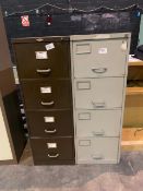 Set of 2 Four Drawer Filing Caninets