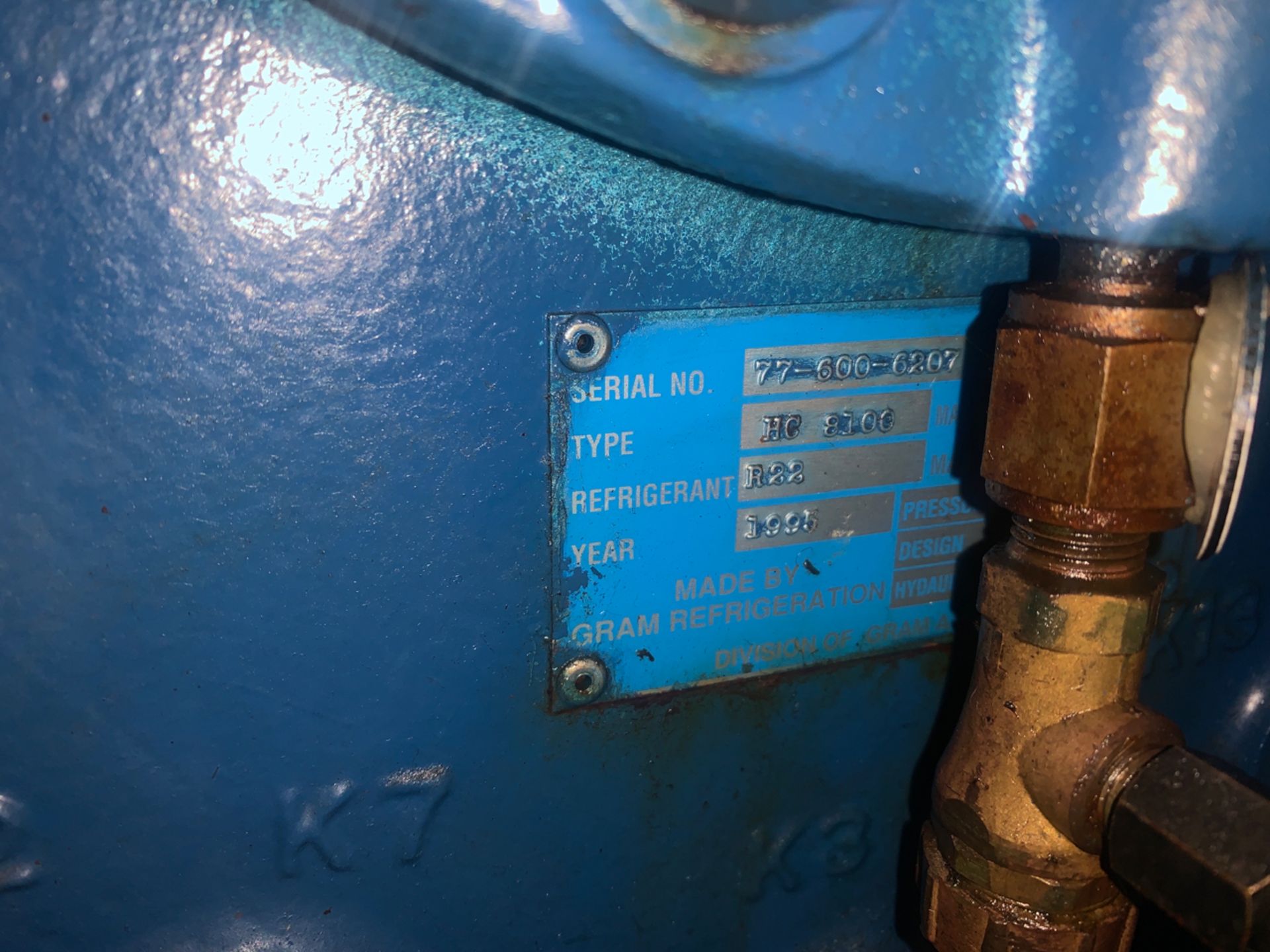 1995 Gram HC 8100 Piston Compressor - Image 7 of 13