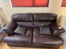 Leather Effect Two Seater Sofa