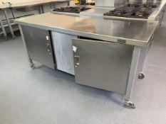 Benham Mobile Lockable Cupboard Unit inc. prep bench