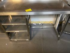Stainless Steel Unit Shelving at 1 end