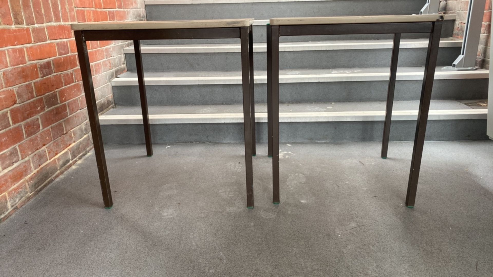 Set of 4 Brown Metal Framed Exam Tables (Grey Edge) - Image 2 of 6
