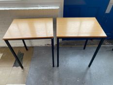 Set of 4 Black Metal Framed Exam Tables (Laminate Edge)