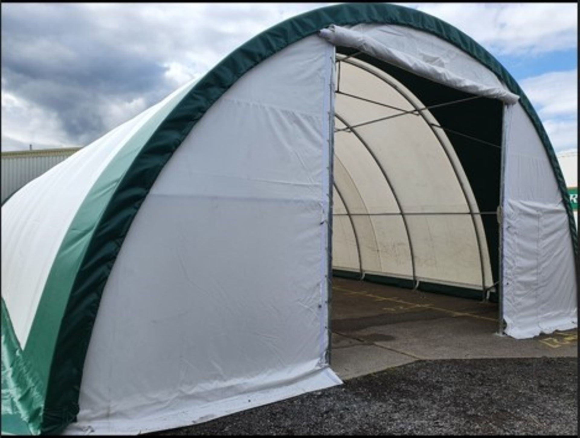 40' Long Industrial PVC Single Truss Arch Storage Shelter. - Image 5 of 7