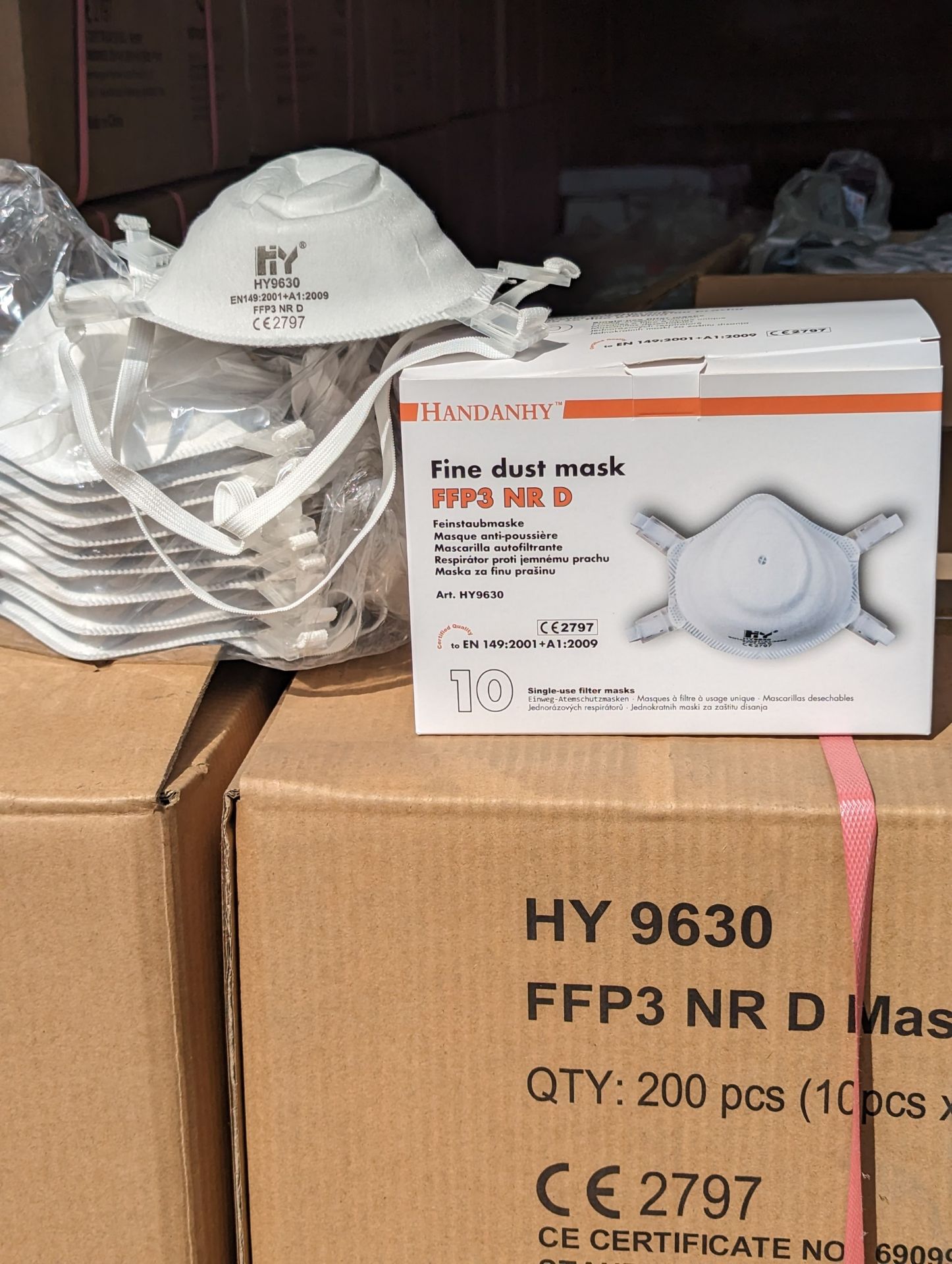 HY 9630 FFP3 NR D Fine dust mask 2x boxes , 400 un - Image 2 of 10