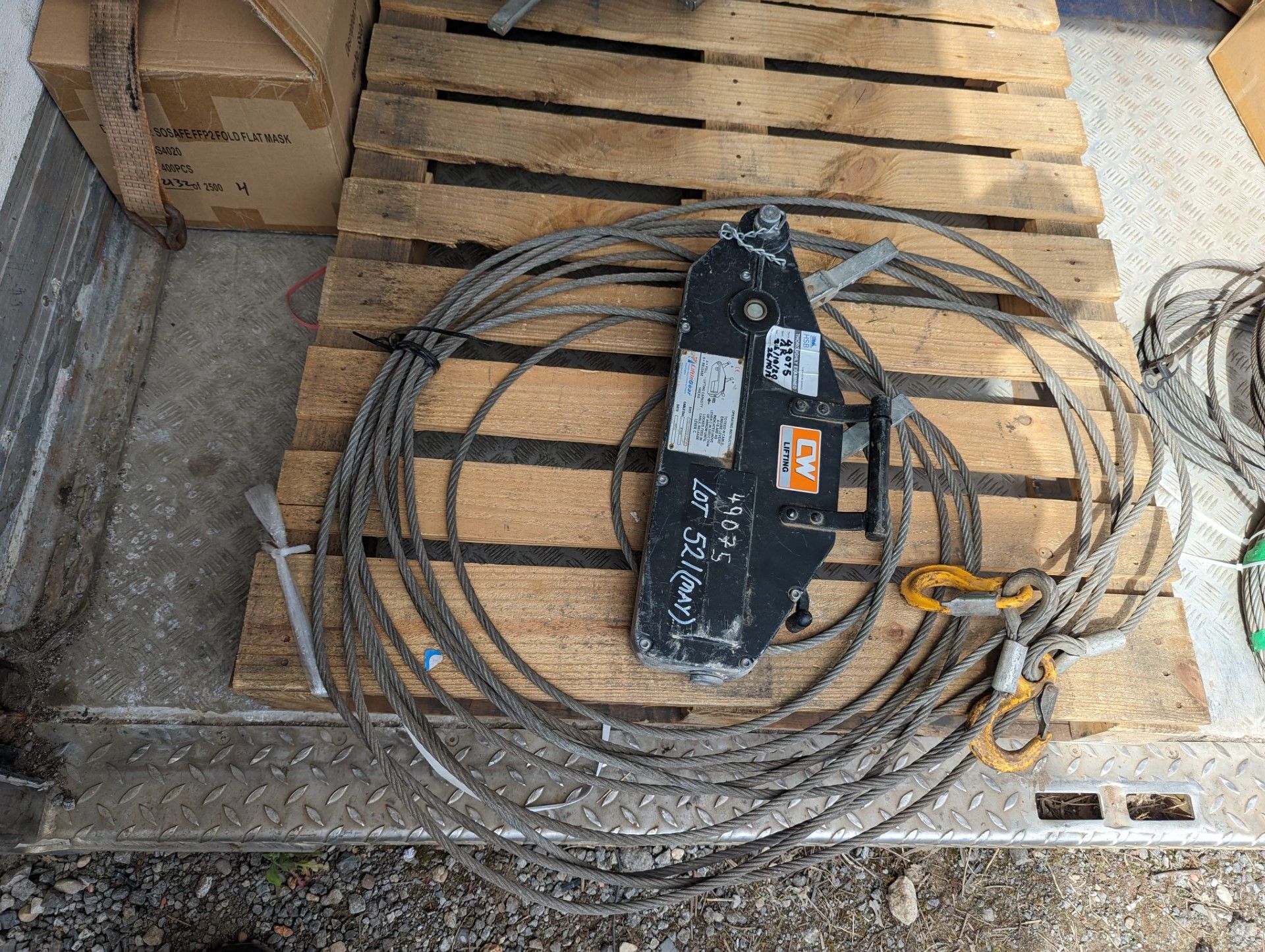 Tirfor Winch 1.6ton and Steel rope cable with hook