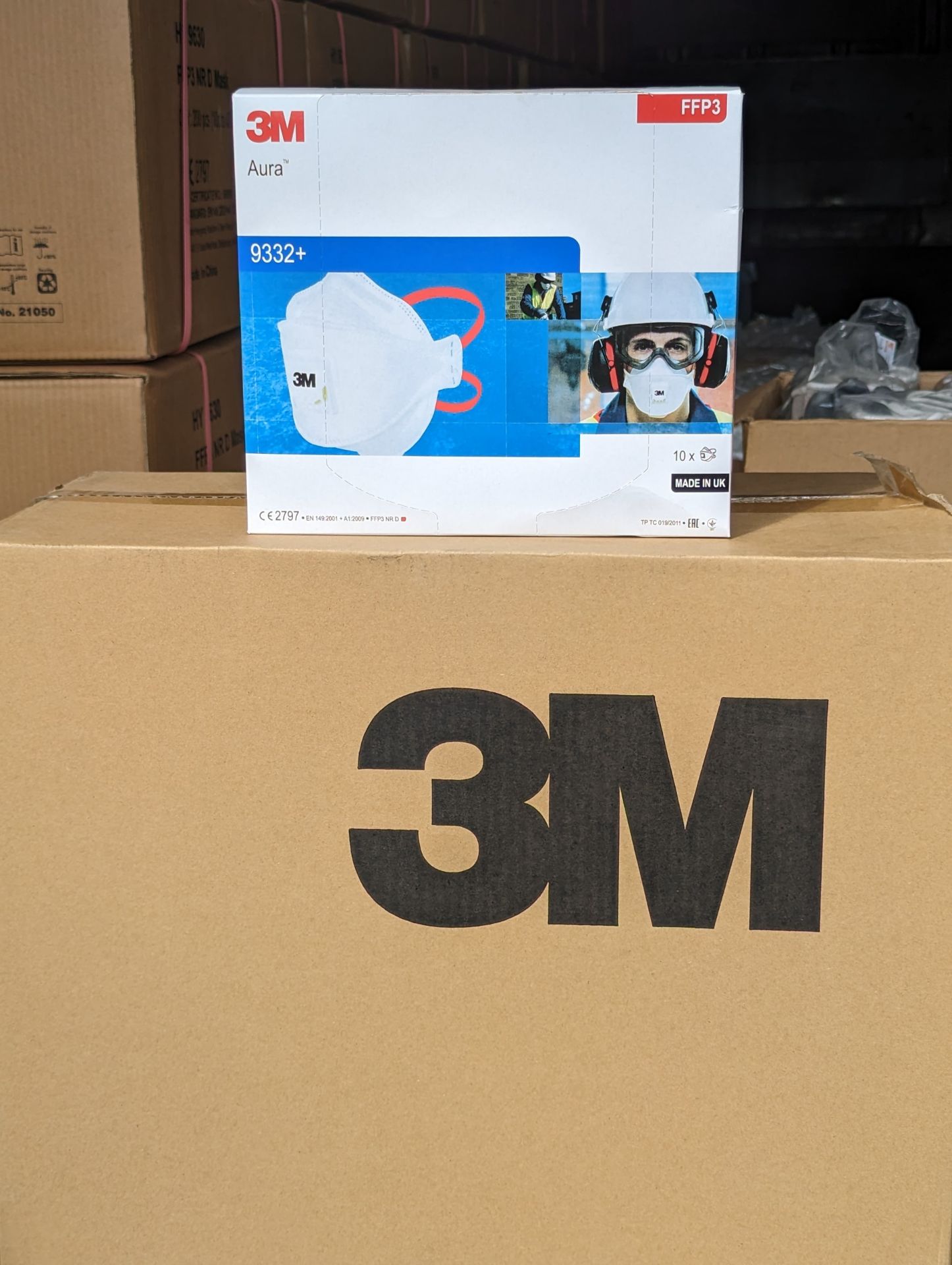3M Aura FFP3 9332+ dust mask box of 120 units - Image 4 of 8