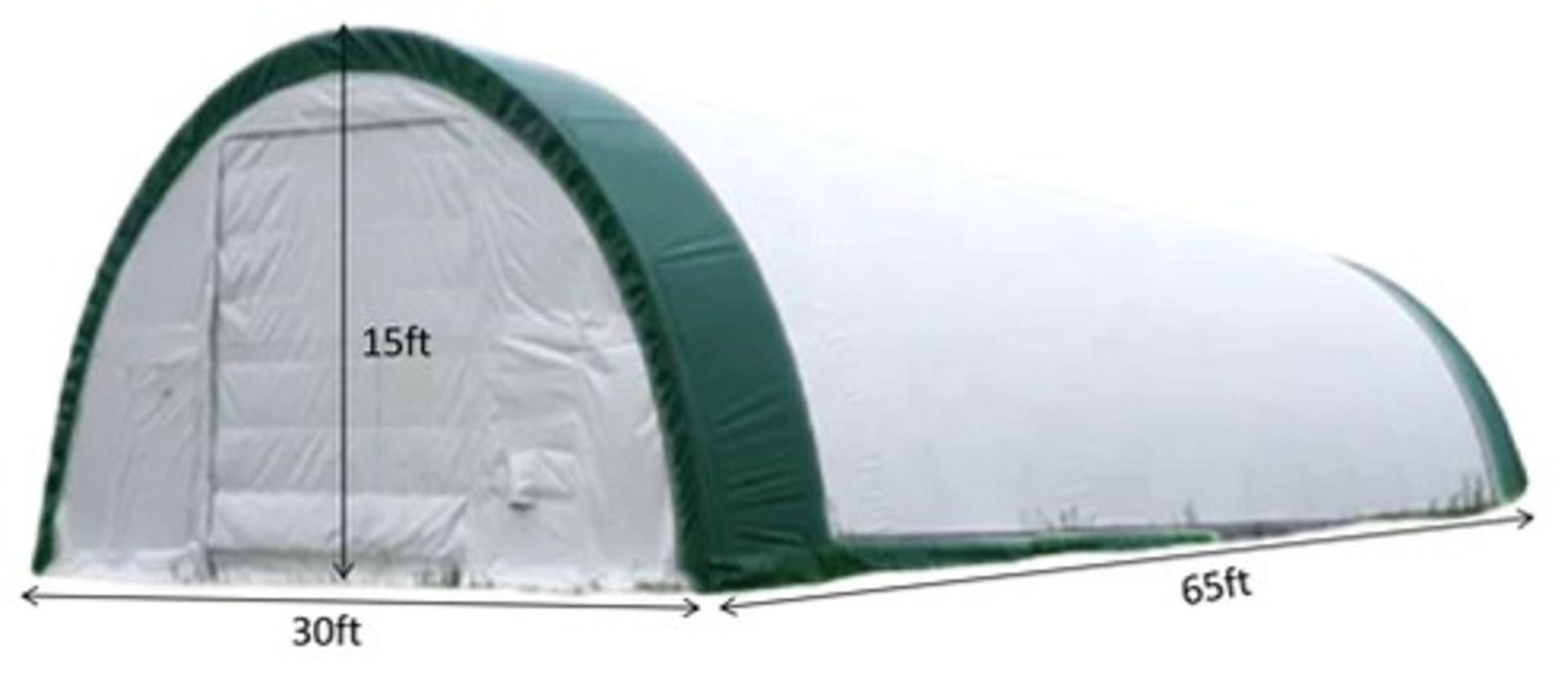 65' Long, Industrial PVC Single Truss Arch Storage Shelter - Image 9 of 9