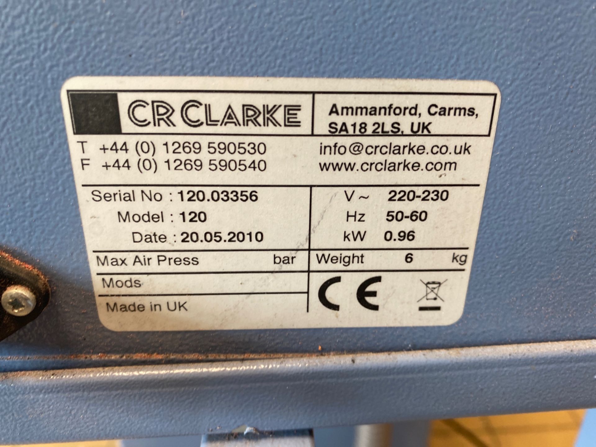 CR Clarke 120 Blower Unit - Bild 3 aus 5