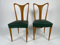 Pair of Ico Parisi Mid-Century Leather Chairs