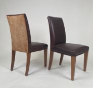 Pair of David Linley Hide Backed Dining Chair