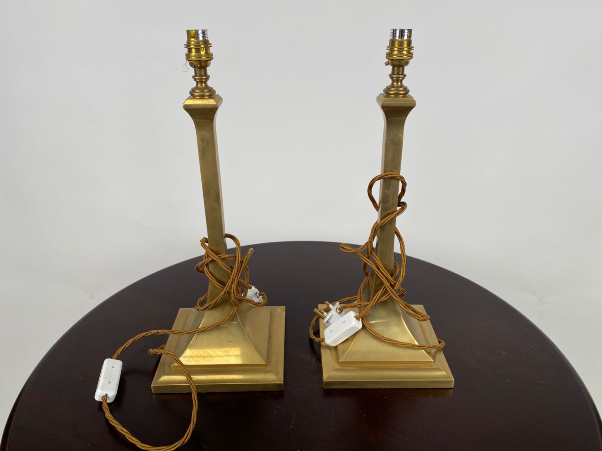 Pair of SW Brass Table Lamps - Image 2 of 5
