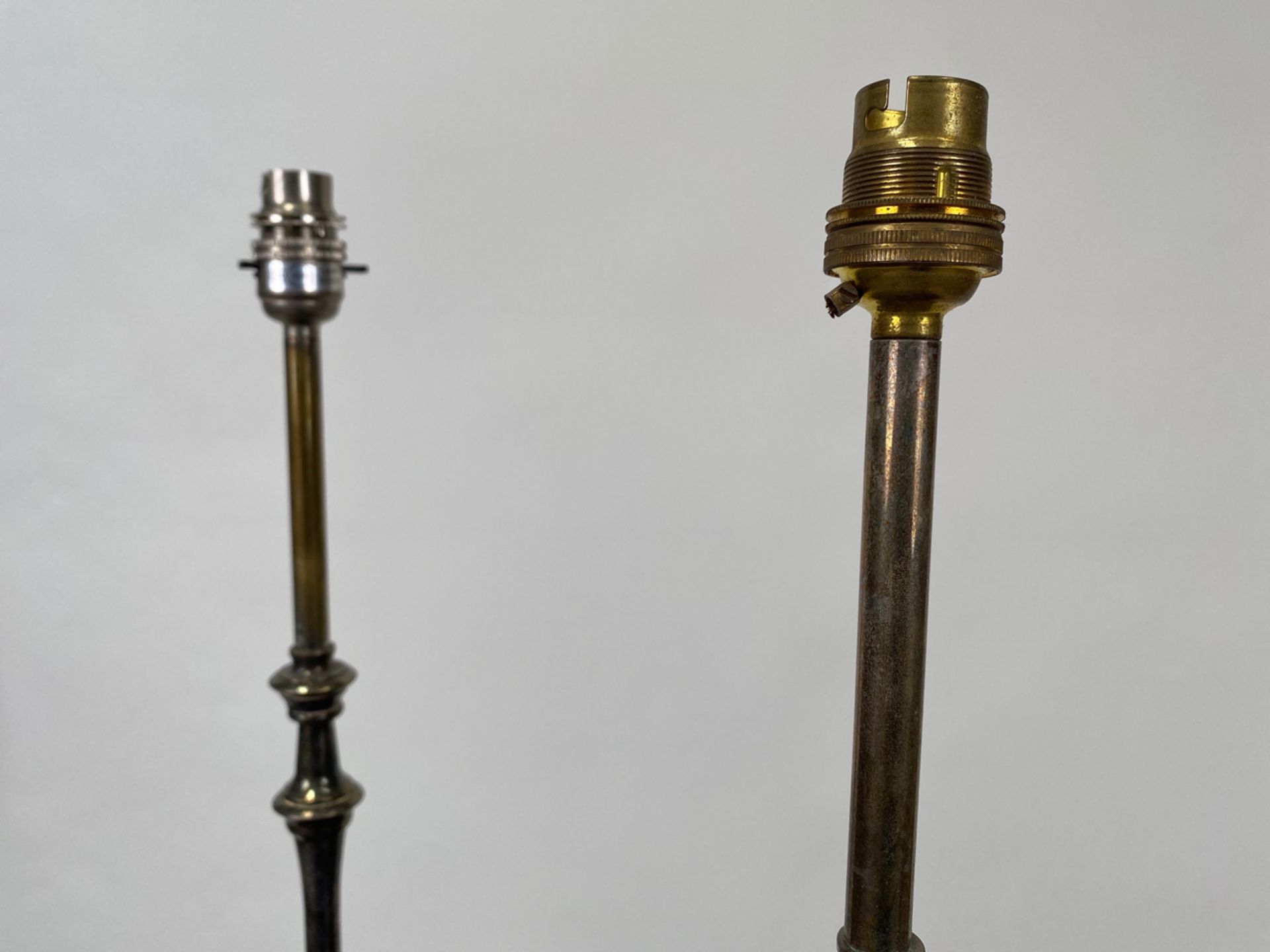 Pair of Nickel Plated Table Lamps - Image 3 of 4