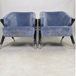 Bespoke Pair of Ben Whistler Chairs Commissioned by Robert Angell Design for The Berkeley Blue Bar