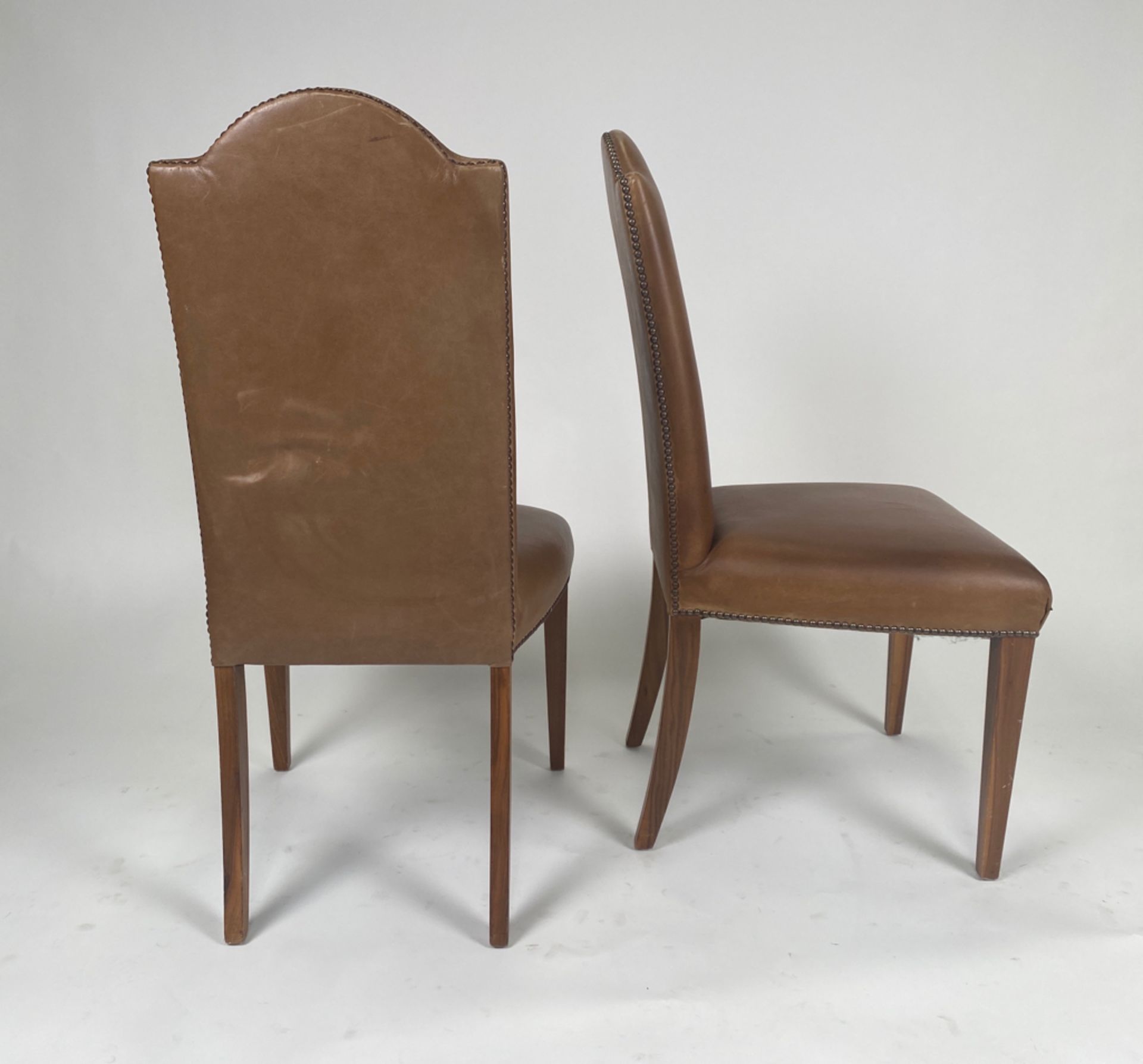 Pair of Leather Dining Chairs - Bild 3 aus 4