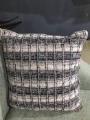 Set of 4 Pink Checked Fabric Scatter Cushions