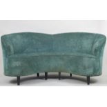 Curved Teal Sofa