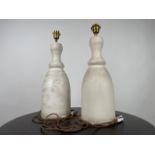 Pair of Hollow Clay Table Lamps