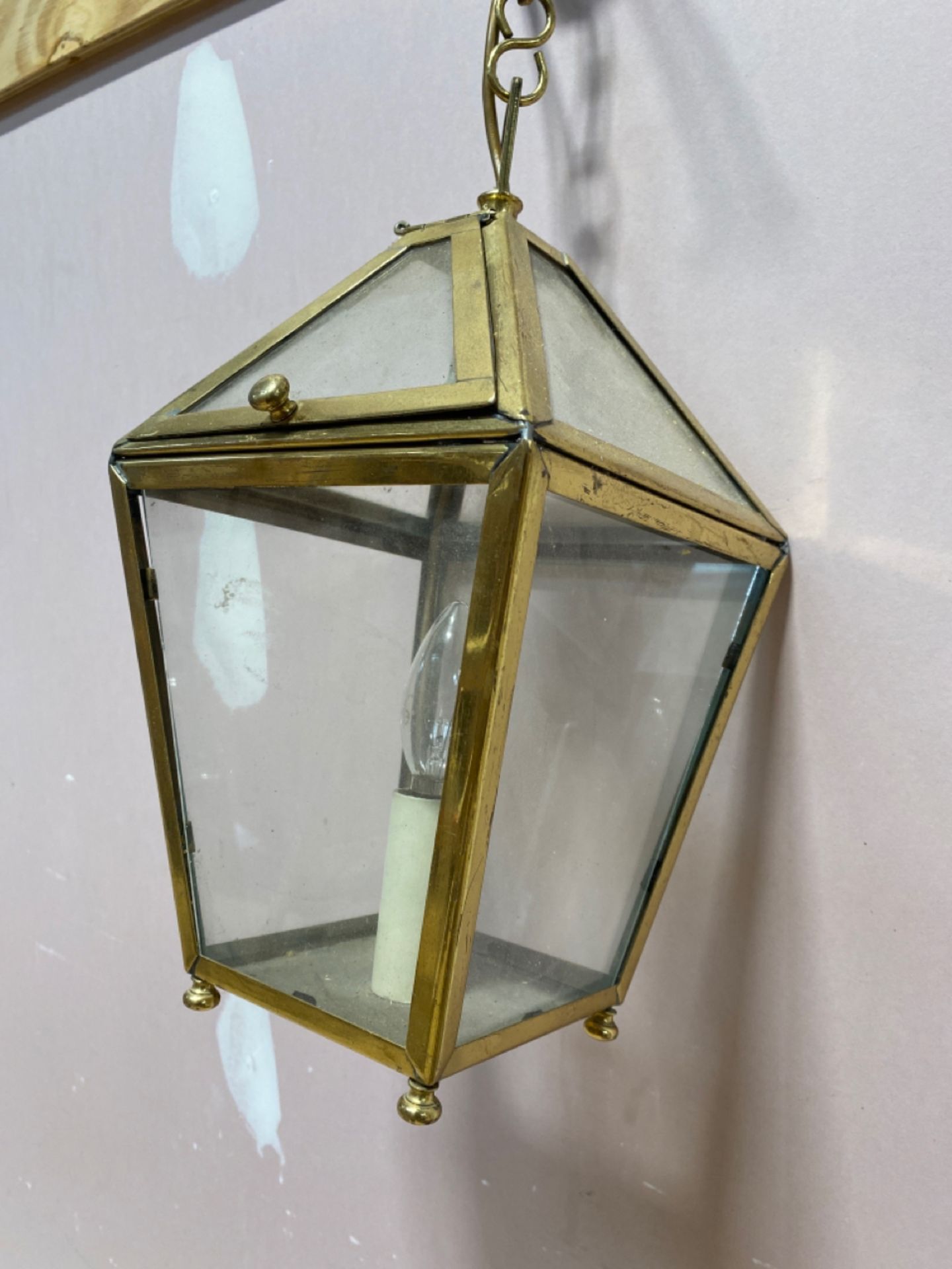 Pair of Brass Pendant Lights - Image 3 of 4