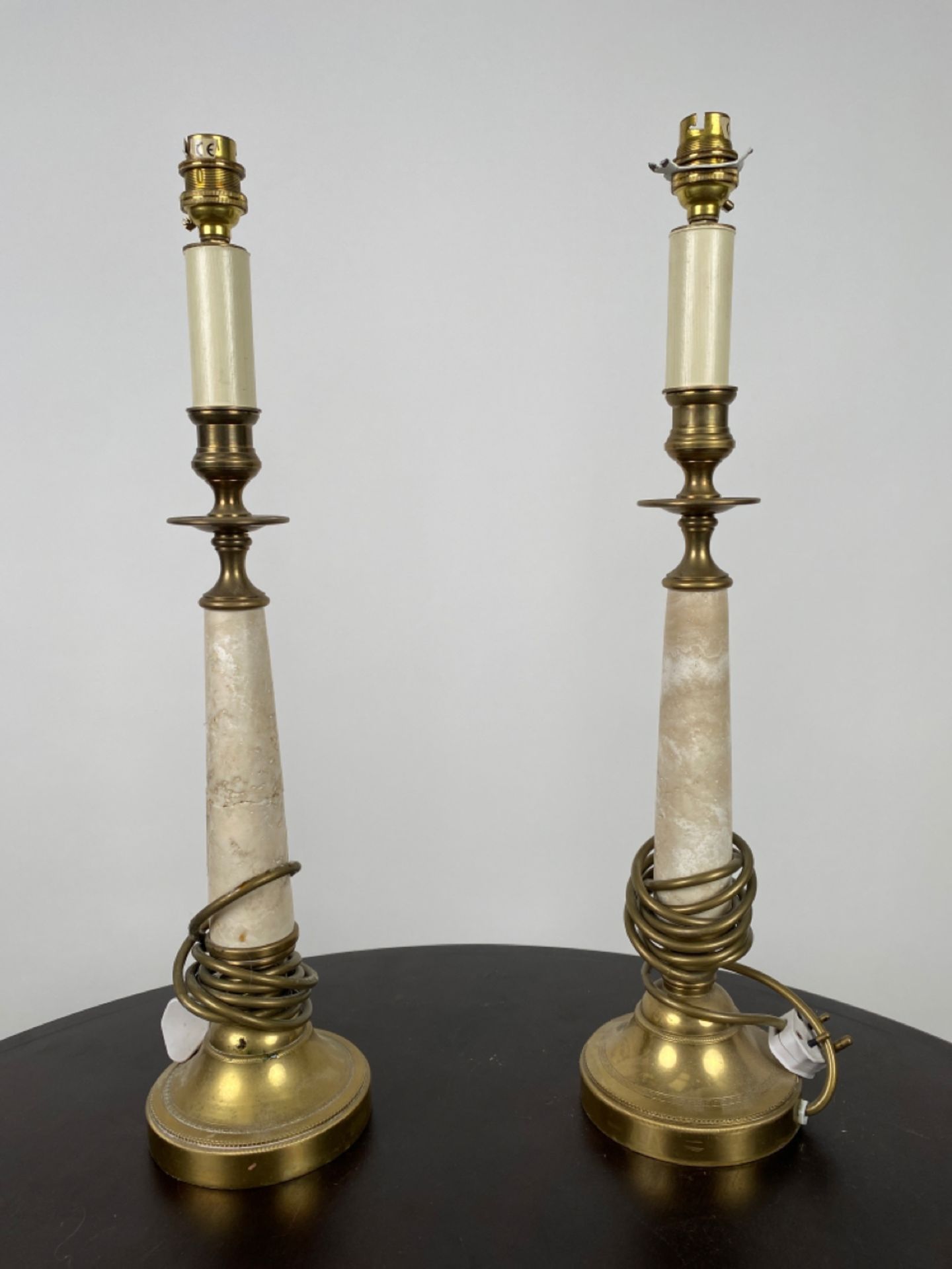 Set of 4 Brass Table Lamps - Image 3 of 4