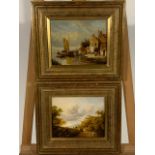 Pair of Antique Oil Paintings