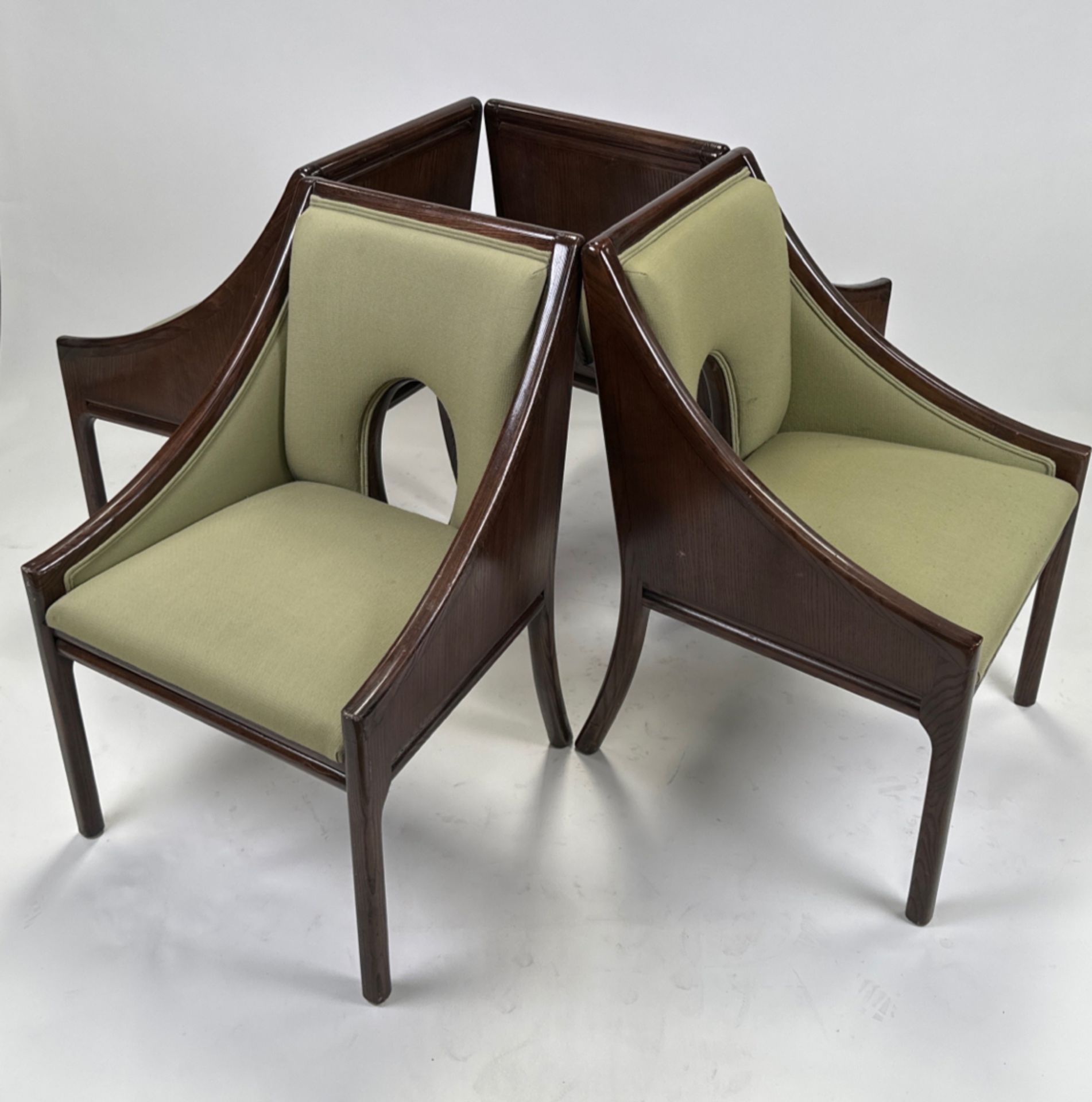 Set of 4 Mid-Century Walnut Dining Chair - Image 2 of 3