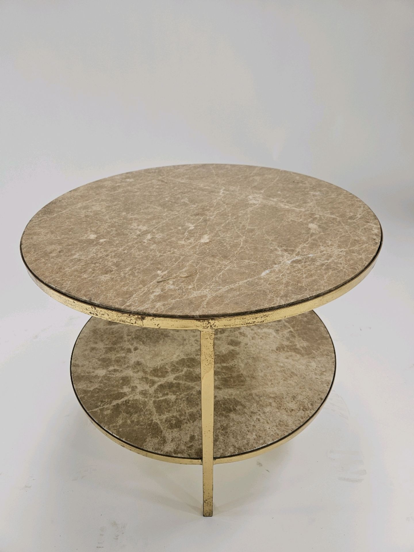 Italian Marble Two Tiered Coffee Table - Image 2 of 3