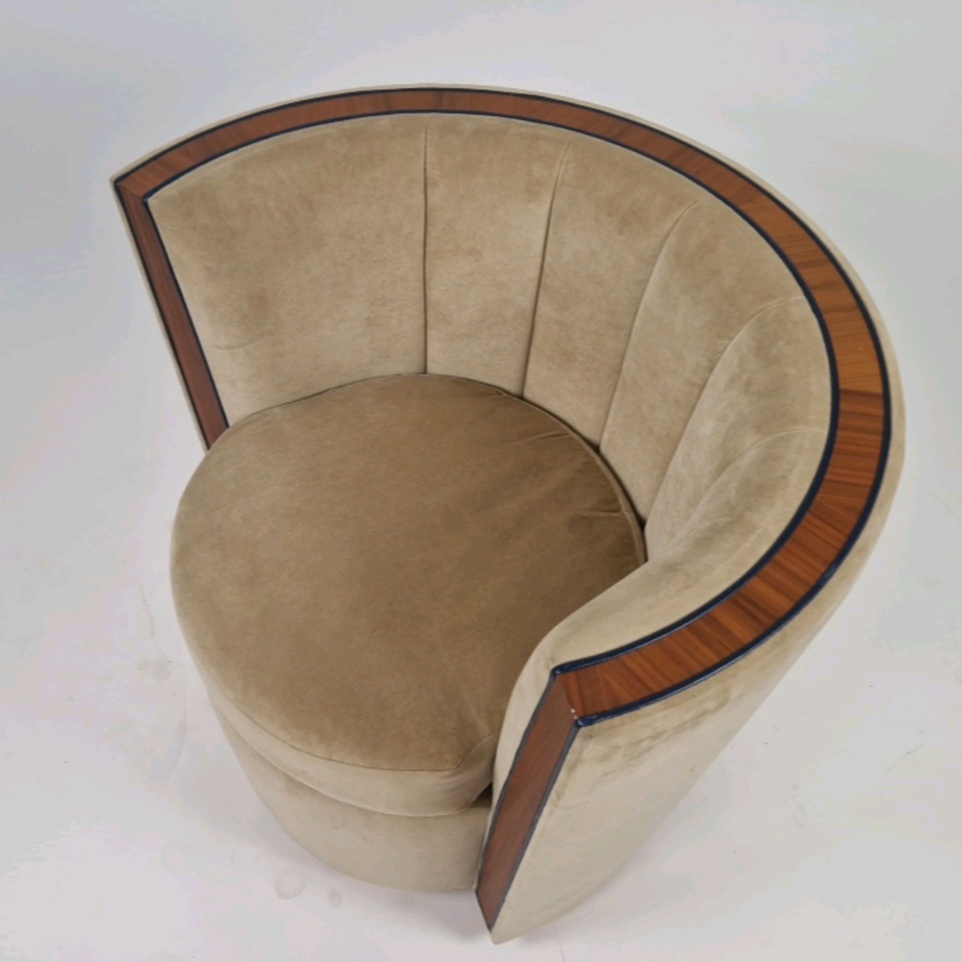 Bespoke Deco Tub Chair Made for Claridge's by David Linley - Image 5 of 7