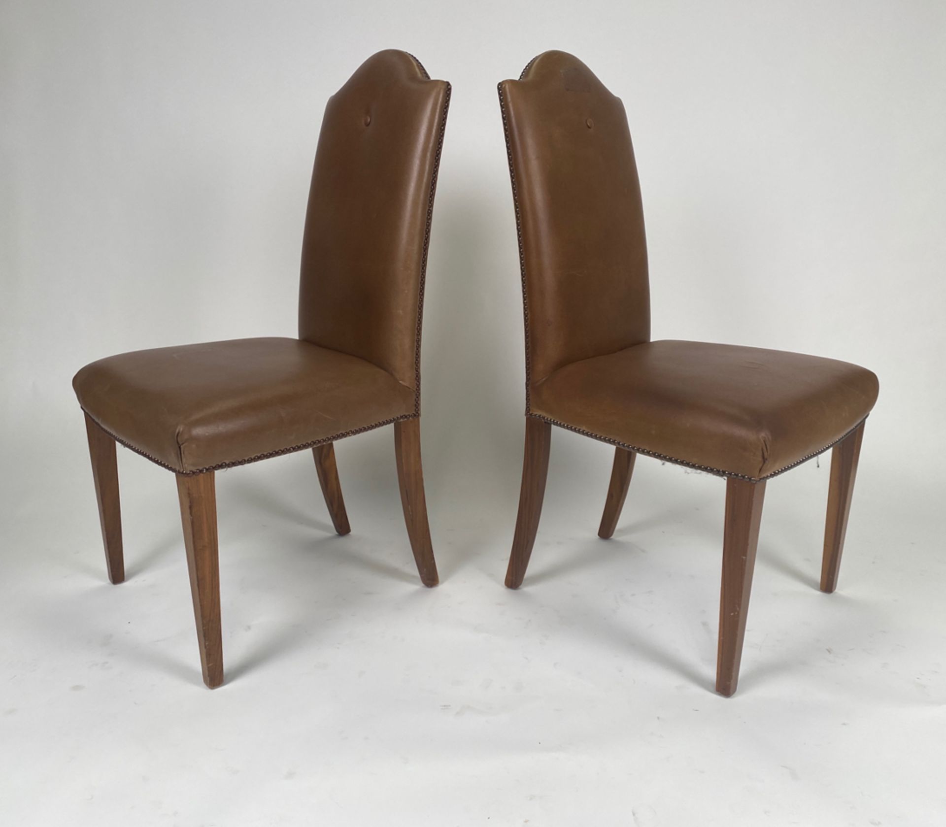 Pair of Leather Dining Chairs - Bild 2 aus 4