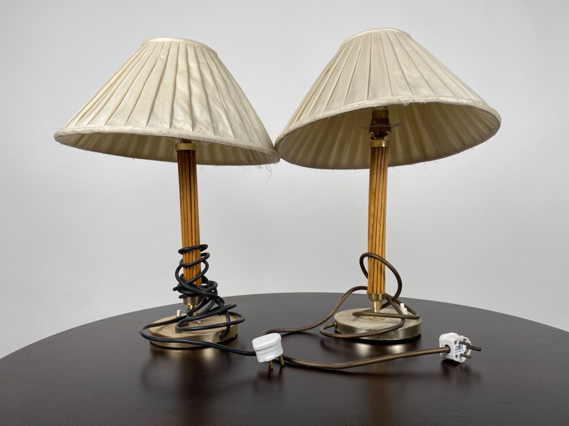 Pair of Bamboo Stem Table Lamps