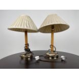 Pair of Bamboo Stem Table Lamps