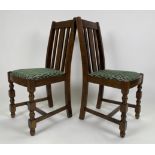 Mayfair Dining Chairs with Green Diamond Padded Seat