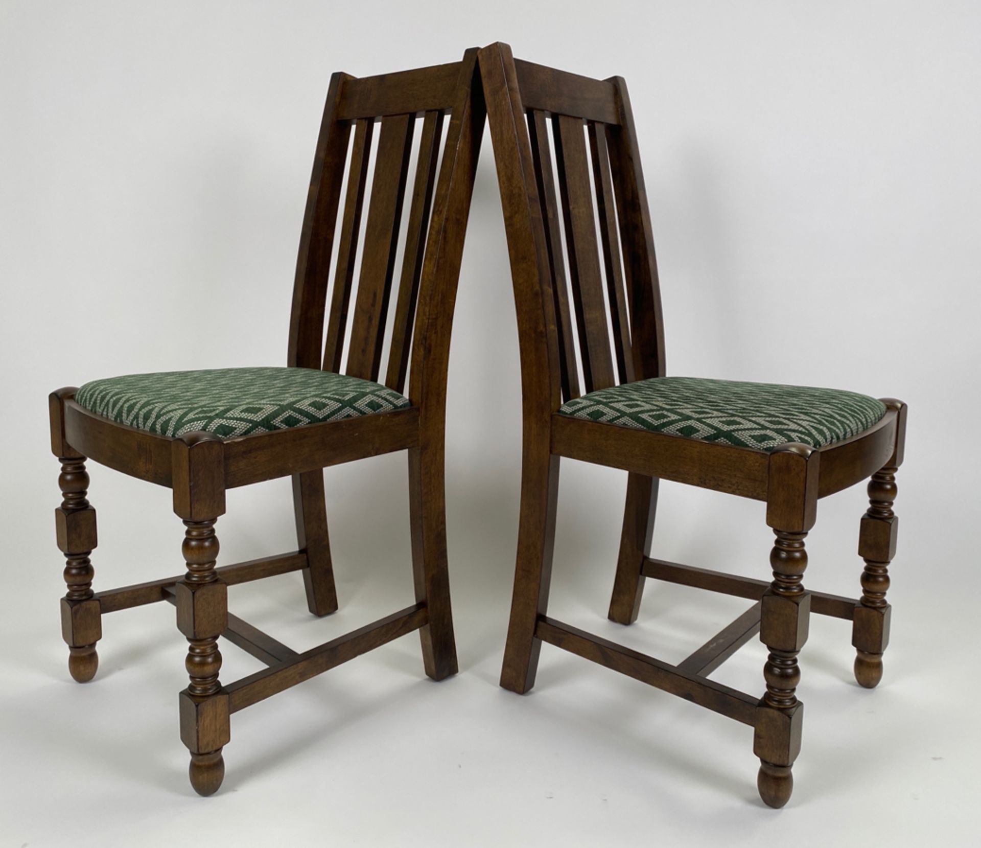 Mayfair Dining Chairs with Green Diamond Padded Seat