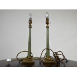 Pair of Wooden Table Lamps